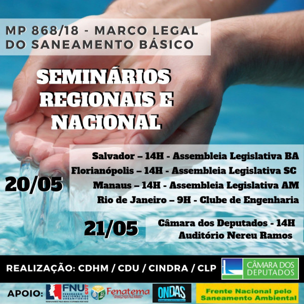 MP 868/2018 seminários regionais e nacional