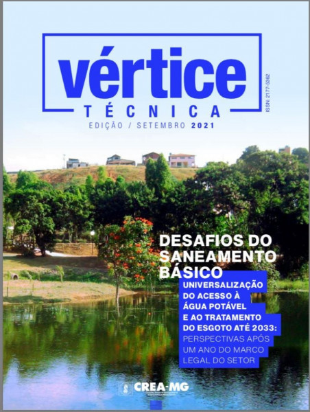 Capa da Revista Vértice técnica edição de setembro 2021 crea-mg