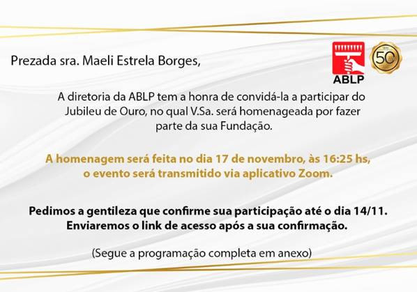 ABLP homenageia Maeli Estrela Borges