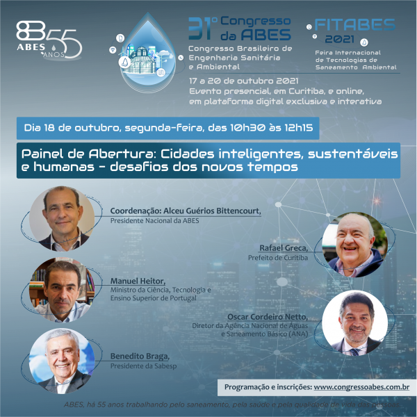 Congresso brasileiro de engenharia sanitária e ambiental está chegando