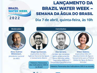 BRAZIL WATER WEEK 2022 - INSCRIÇÕES ABERTAS