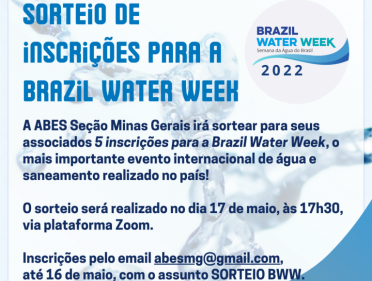 CONCORRA A 5 INSCRIÇÕES PARA O BRAZIL WATER WEEK